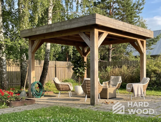 Маленькая беседка навес №84 - фото 2238