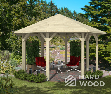 Круглый деревянный навес №29 - фото 1104