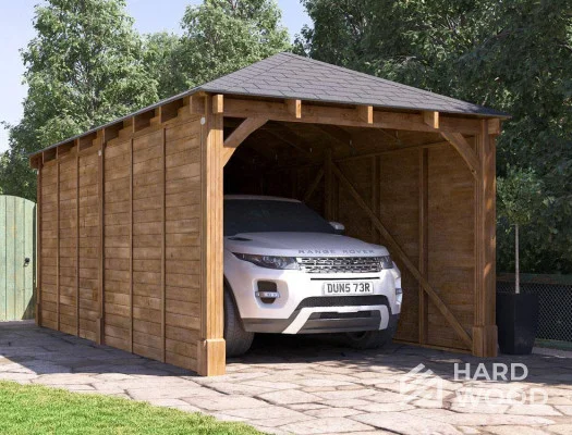 Навес для машины из дерева №18 - фото 1017